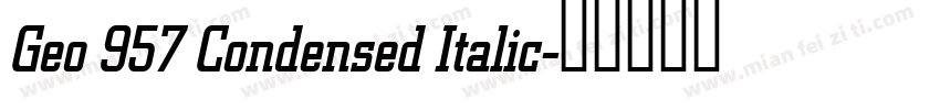 Geo 957 Condensed Italic字体转换